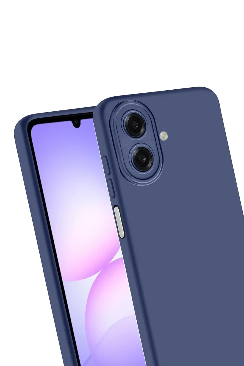 Samsung Galaxy A07 4G Nano içi Kadife Silikon - Lacivert görsel 3