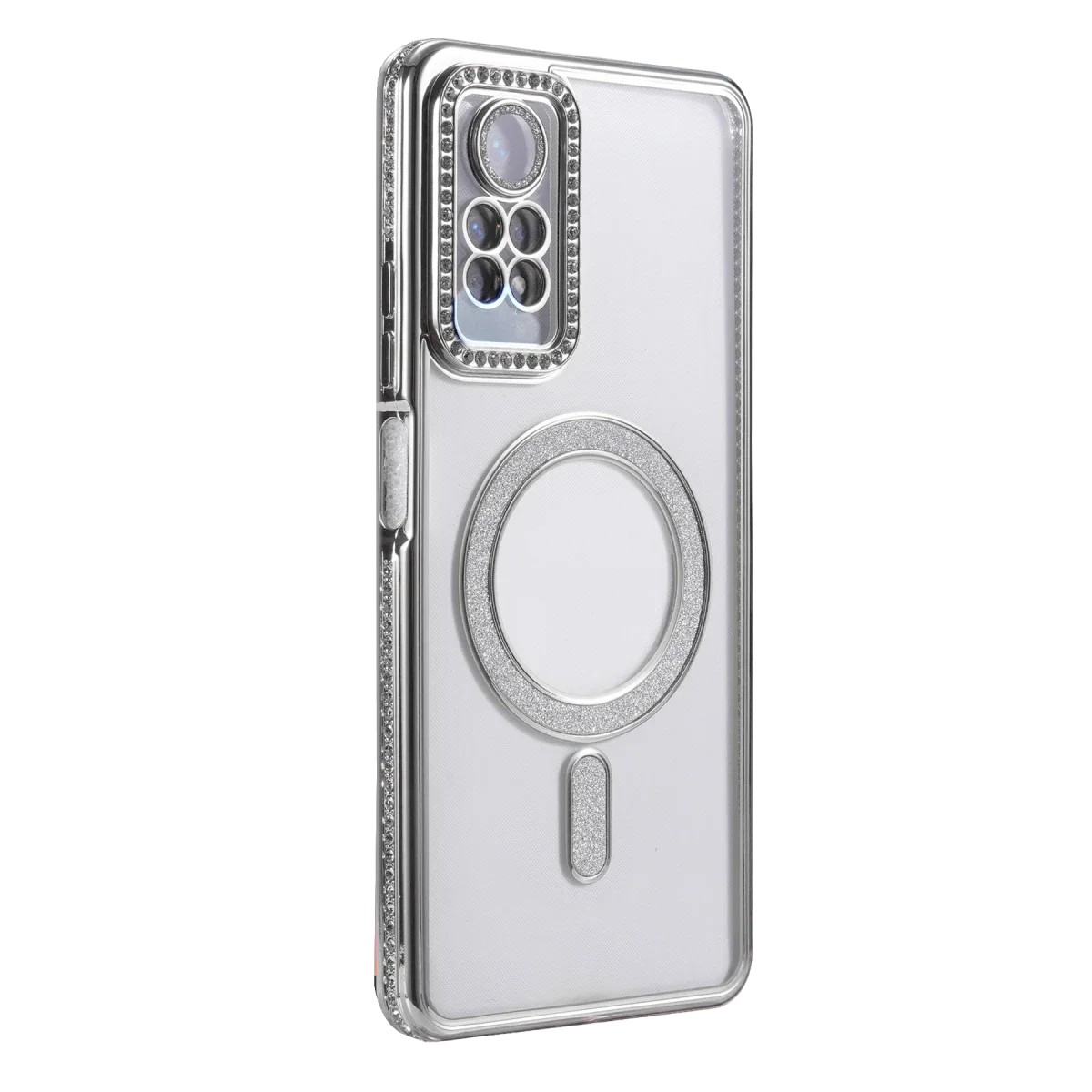 Xiaomi Redmi Note 12 Pro 4G Joke Simli Magneticsafe Kılıf - Gümüş görsel 3