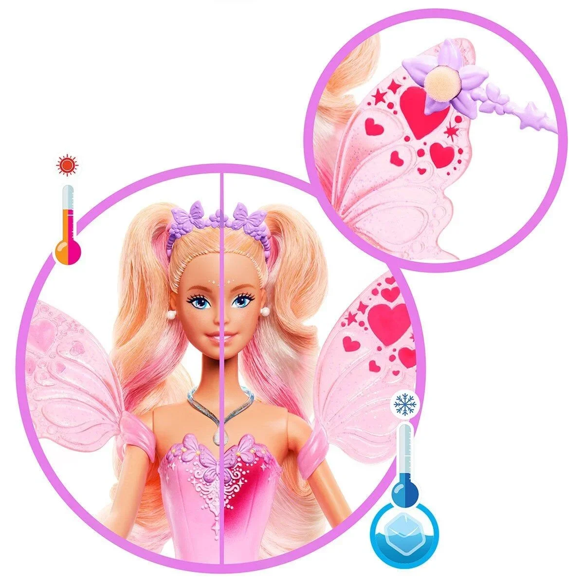 JCP76 Barbie Renk Değiştiren Peri Kızı Bebek görsel 5
