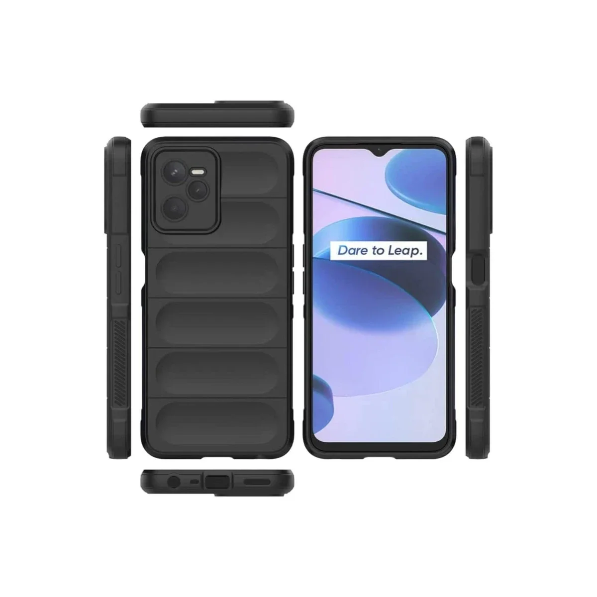 Realme C35 Kılıf Optimum Silikon - Siyah görsel 3