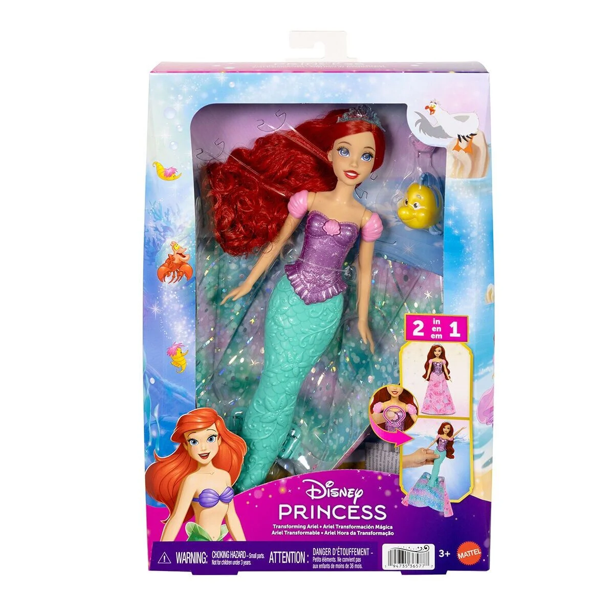 JLK19 Disney Prenses Kıyafet Değişim Eğlencesi Ariel görsel 6