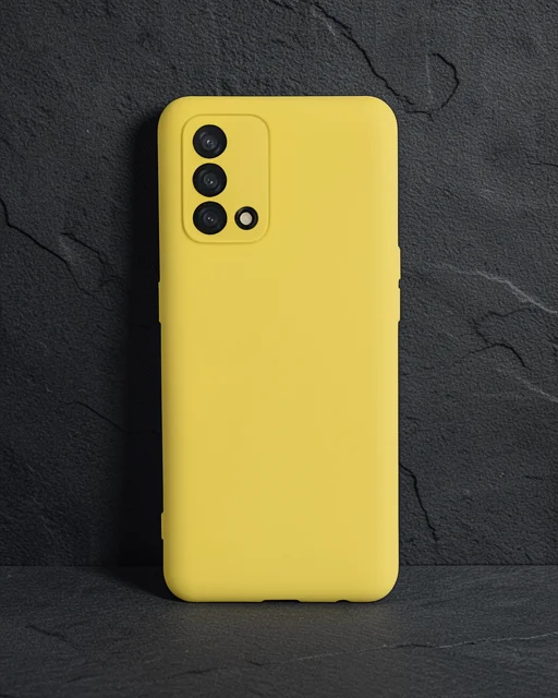Oppo A74 4g Kılıf Nano İçi Kadife Silikon - Sarı