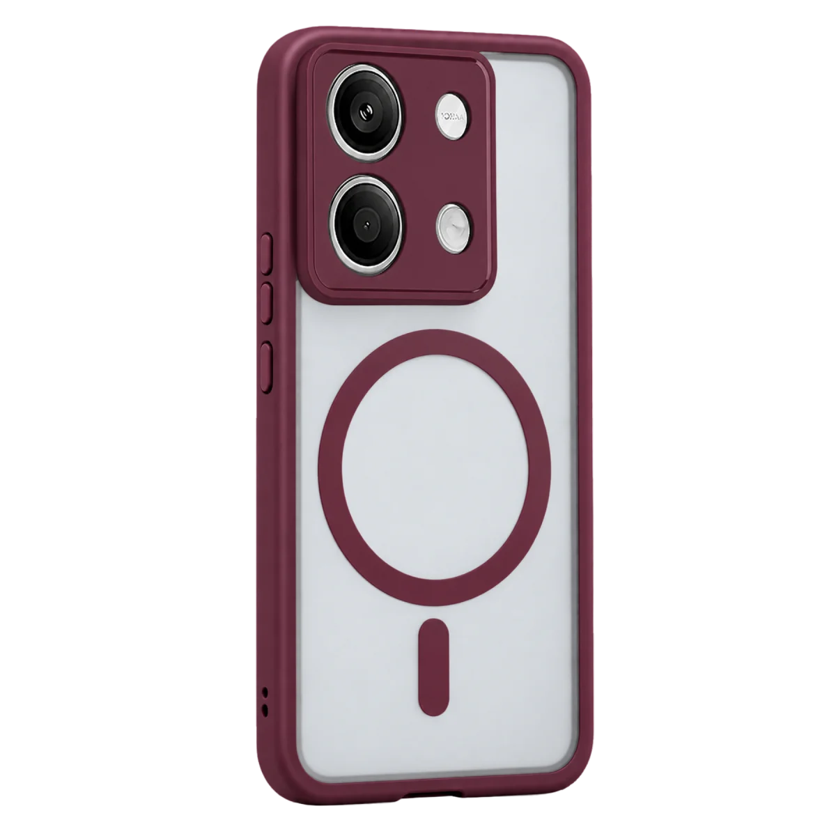 Xiaomi Redmi Note 13 5G Loji Magsafe Kapak - Bordo