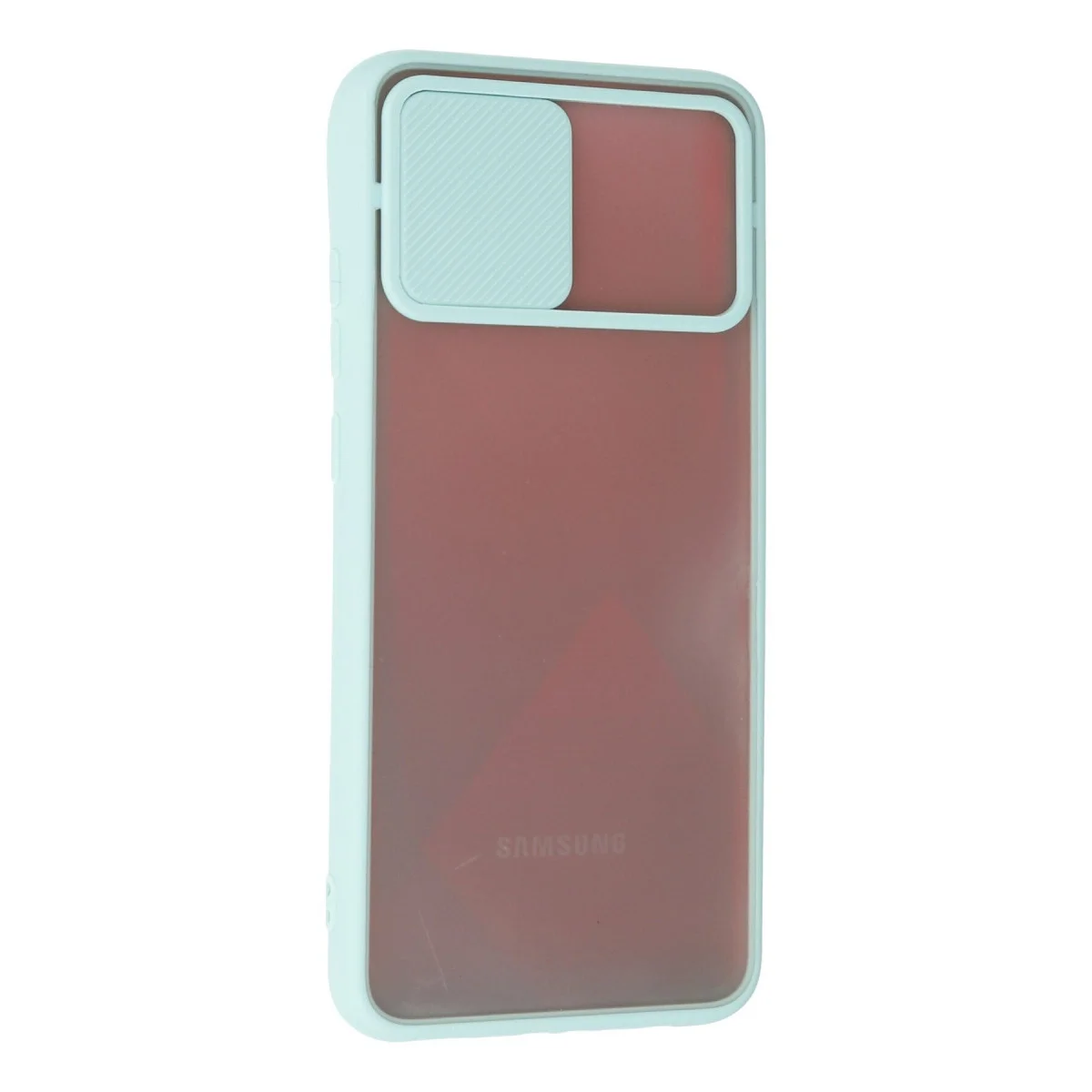 Samsung Galaxy A03s Kılıf Palm Buzlu Kamera Sürgülü Silikon - Turkuaz görsel 3