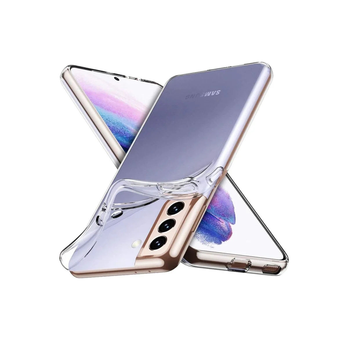 Samsung Galaxy S23 Plus Kılıf Lüx Şeffaf Silikon görsel 2