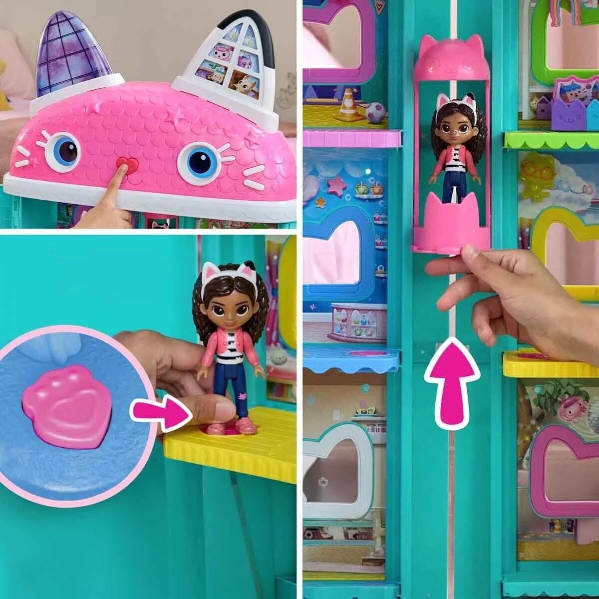 S00008891 Sun-spm-figür Oyun Set Gabby S Dollhouse Deluxe Bebk Evi Ses Işık Gabb görsel 5