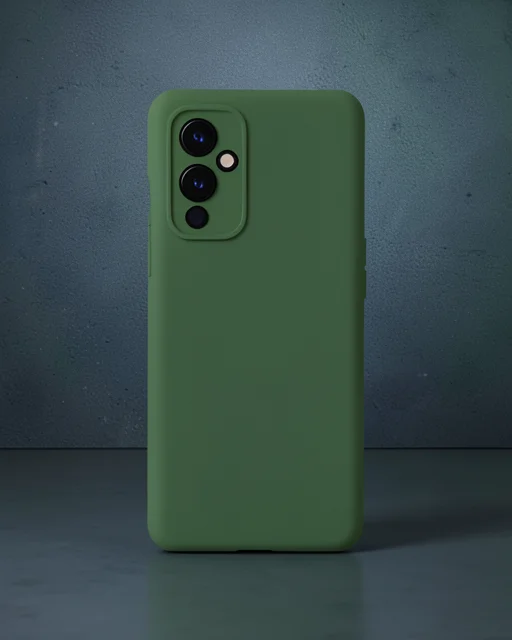 One Plus 9 Kılıf Nano İçi Kadife Silikon - Koyu Yeşil