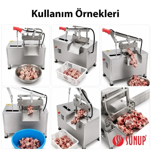 SN-30982 Otomatik Kek ve Et Kesme Makinesi Gıda Sınıfı Paslanmaz Çelik Endüstriyel Giyotin Dilimleyici görsel 2