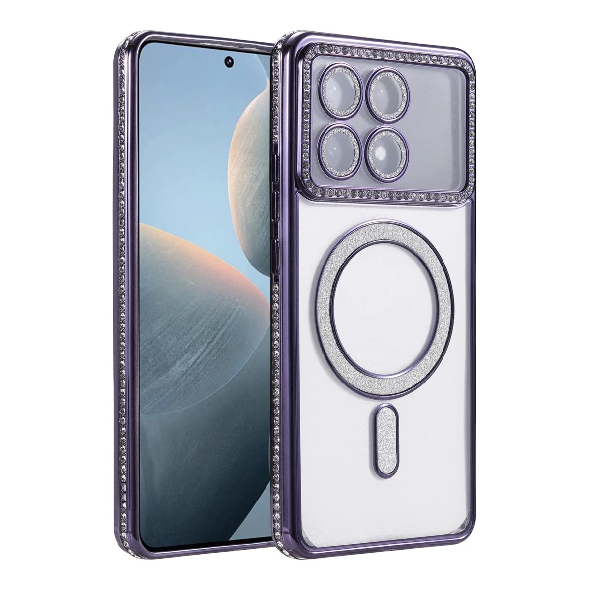 Xiao Poco X6 Pro Joke Simli Magneticsafe Kılıf - Derin Mor