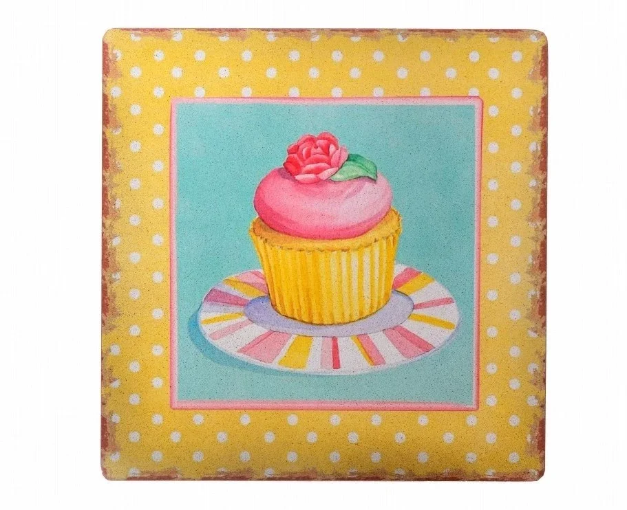 Decotown Duvar Panosu 40*40 Cup Cake Muffin Motifli Duvar Süsü görsel 3