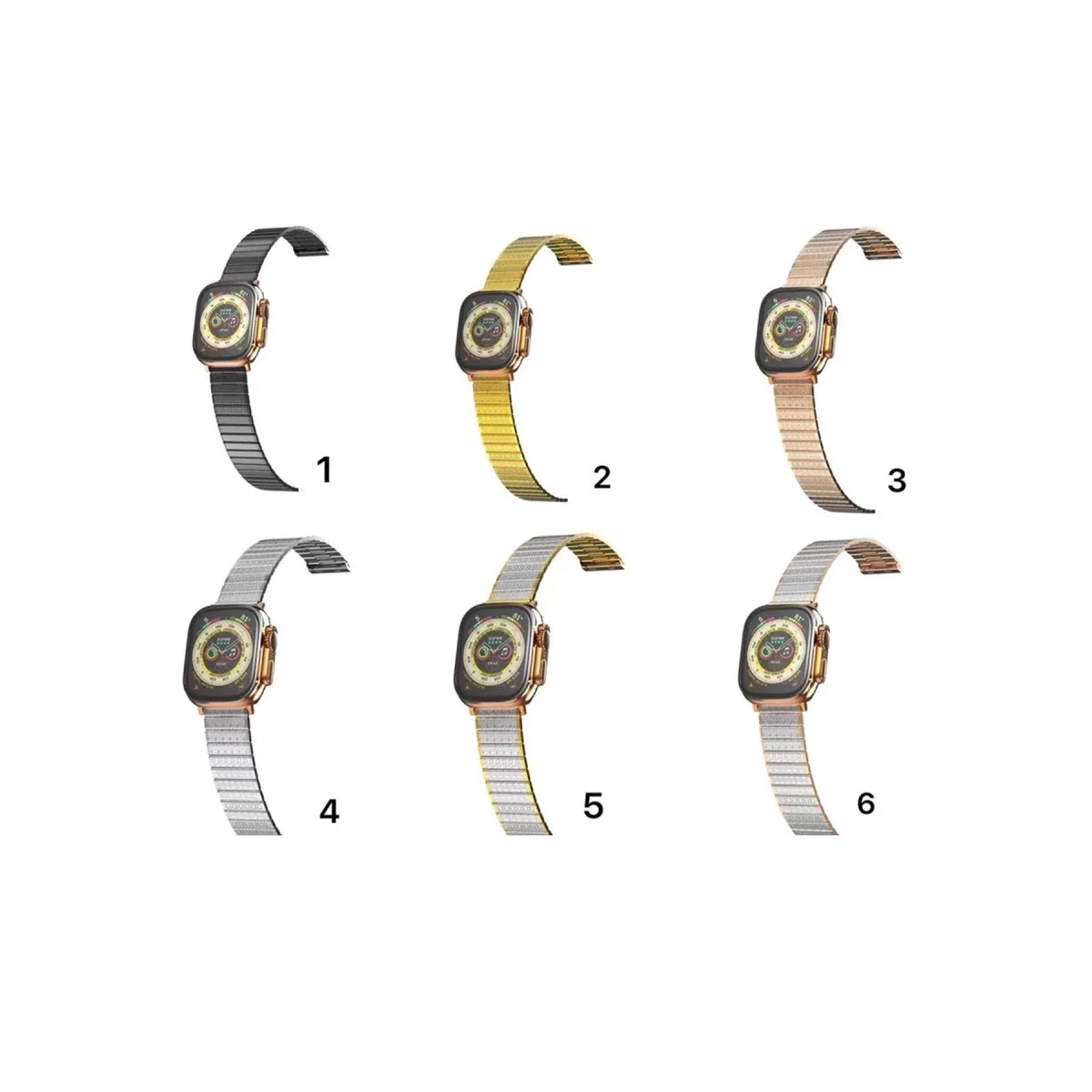 Apple Watch 38mm Made Metal Kordon (saat Değildir) - Gümüş-gold görsel 2