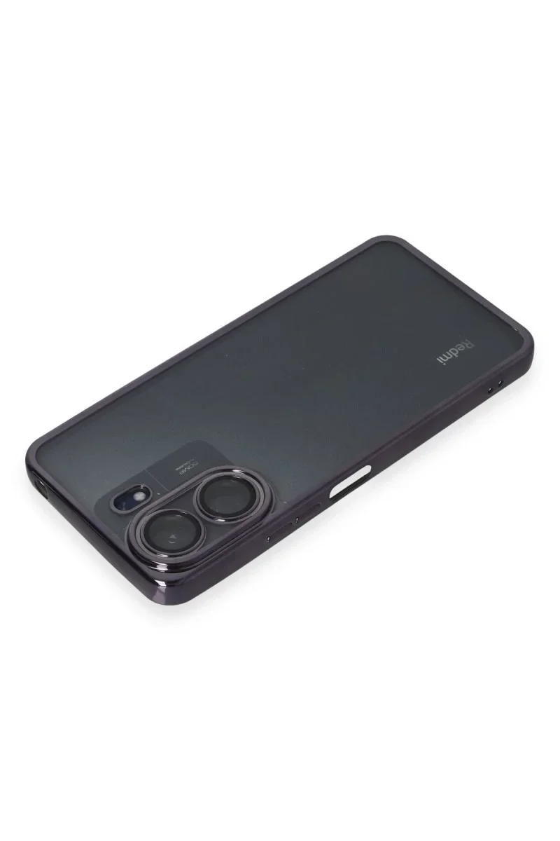 Xiao Red 13C Kılıf Razer Lensli Silikon - Mor görsel 3