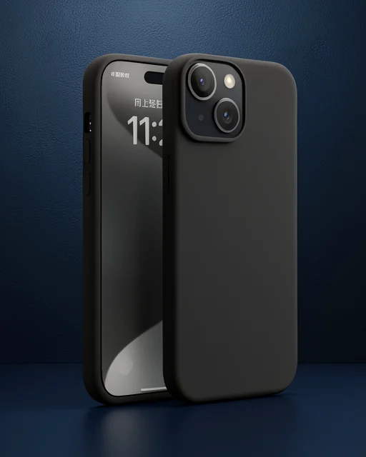 Apple İphone 15 Plus Kılıf First Silikon - Siyah