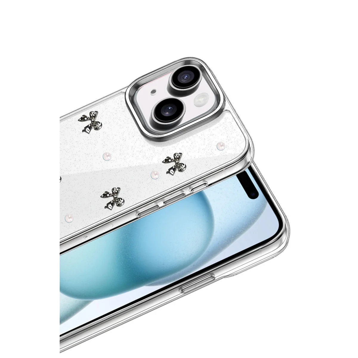 Apple İphone 15 Fiyonk Desenli Kapak - Desen 8 görsel 2