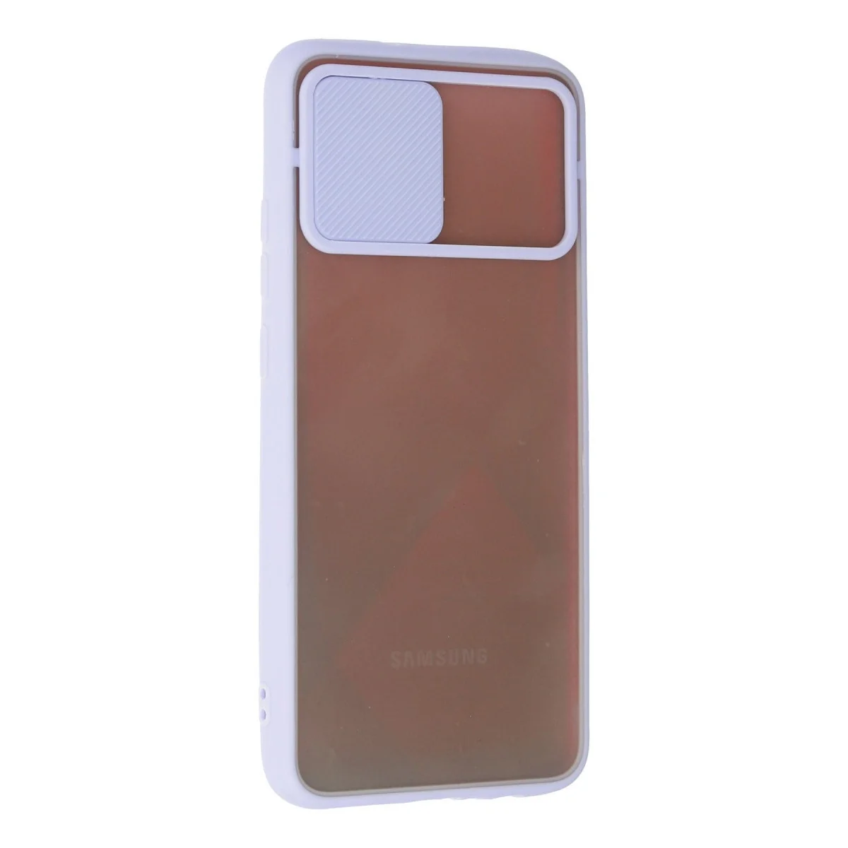 Samsung Galaxy A03s Kılıf Palm Buzlu Kamera Sürgülü Silikon - Lila görsel 3