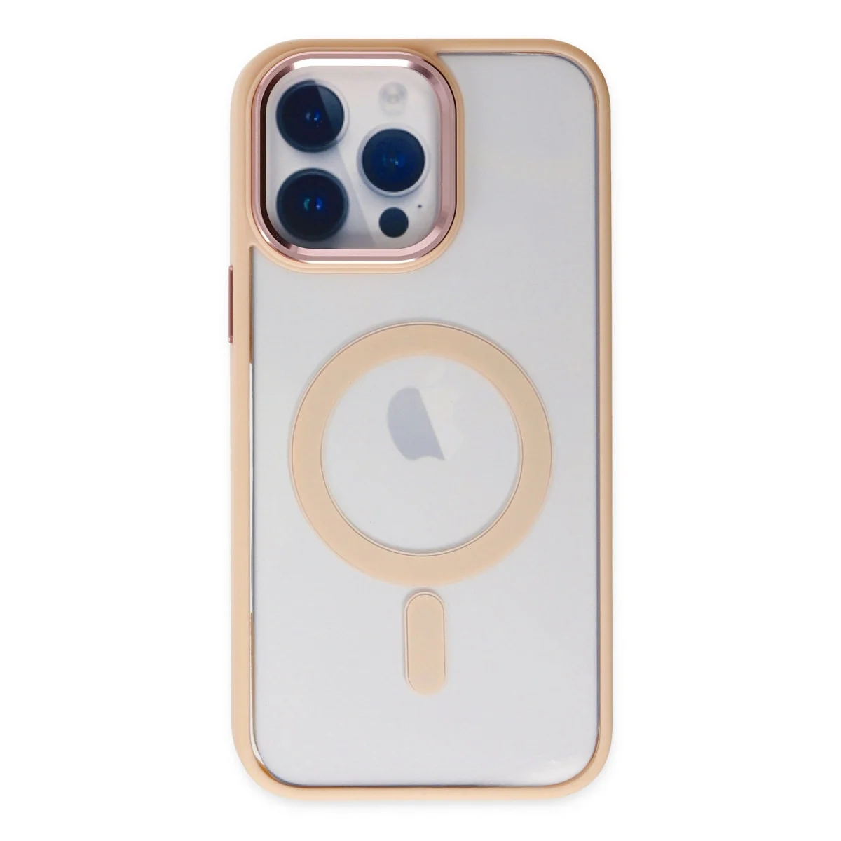 Apple İphone 14 Pro Kılıf Room Magneticsafe Silikon - Pudra görsel 2