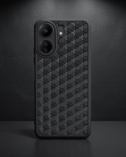 Xiaomi Redmi 13c Kılıf Petek Silikon Kapak - Siyah