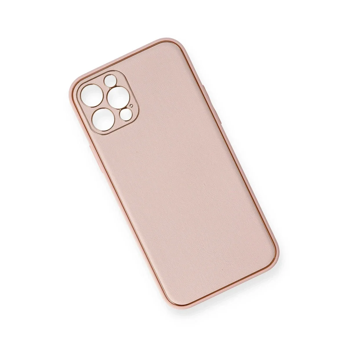 Apple iPhone 12 Pro Kılıf Coco Deri Silikon Kapak - Pembe görsel 3