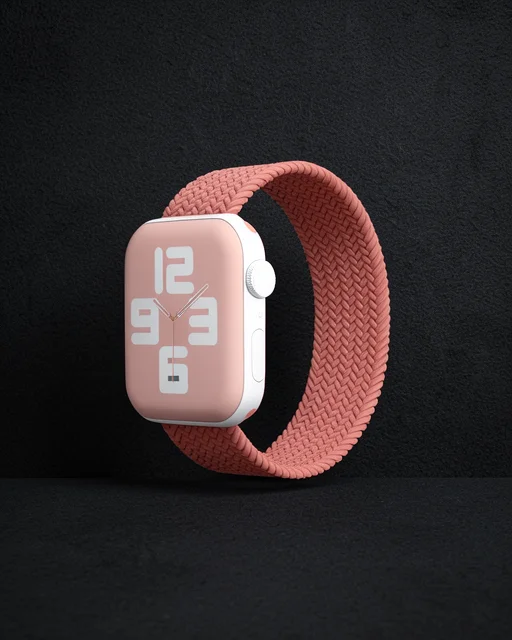 Apple Watch 42mm Ayarlı Solo Silikon Kordon - Pembe
