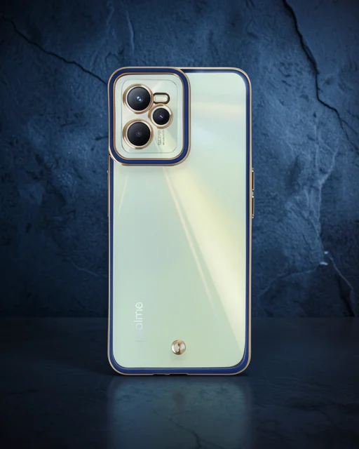 Realme C35 Kılıf Liva Lens Silikon - Mavi
