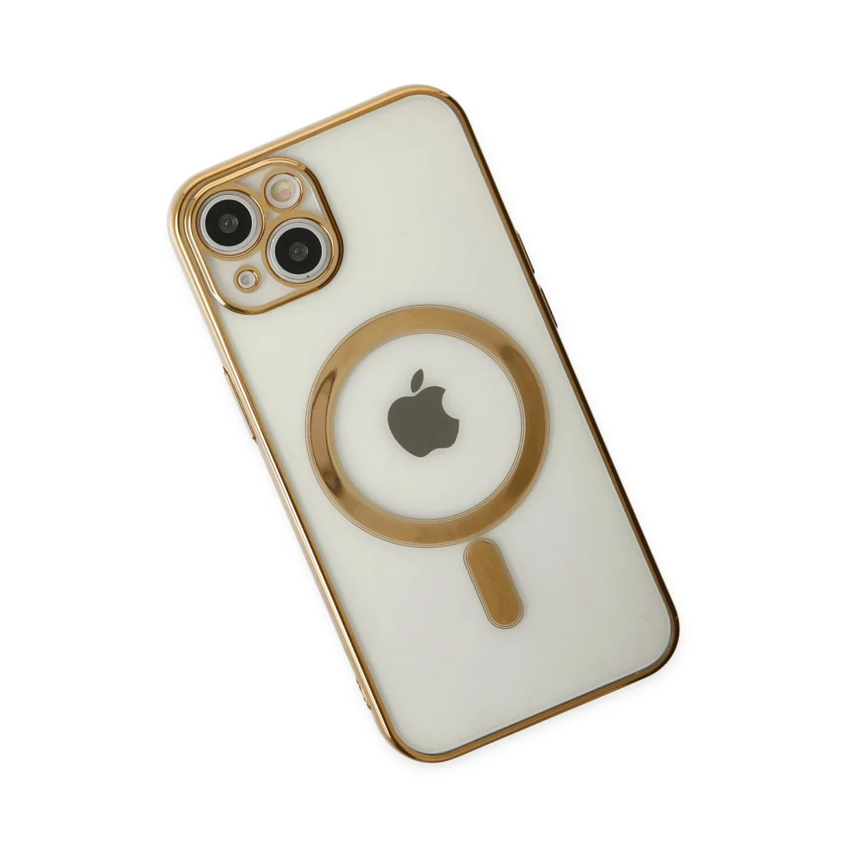 Apple İphone 14 Plus Kılıf Magneticsafe Lazer Silikon - Gold görsel 3