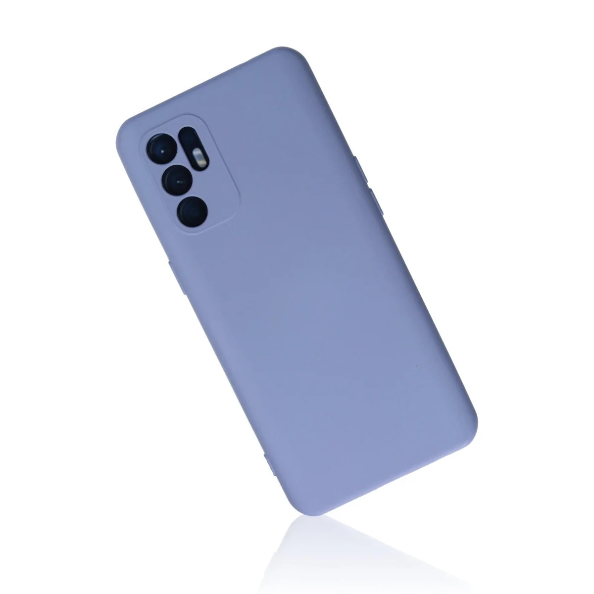 Oppo Reno 6 Kılıf Nano İçi Kadife Silikon - Lila görsel 2