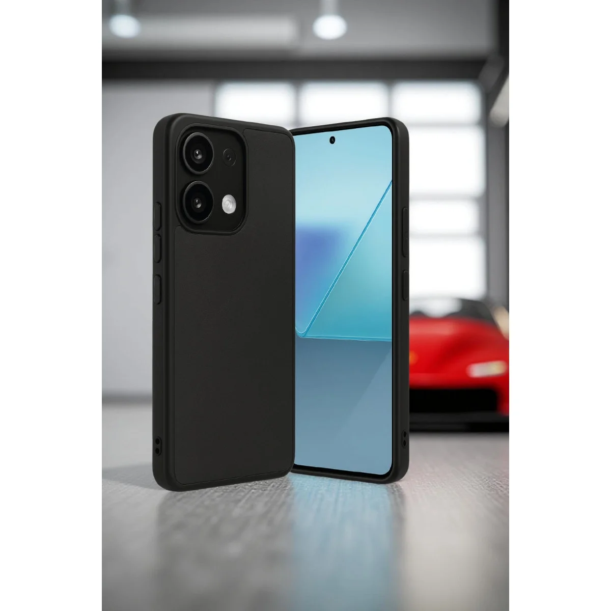 Xiaomi Redmi Note 13 4g Kılıf Aras Deri Kapak - Siyah görsel 2