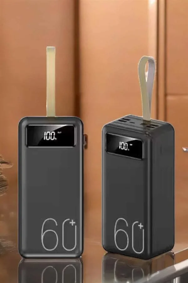 Powerbank 60.000 Mah Hızlı Şarj 4 Çıkışlı Uzun Şarj Süreli Dijital Göstergeli görsel 4