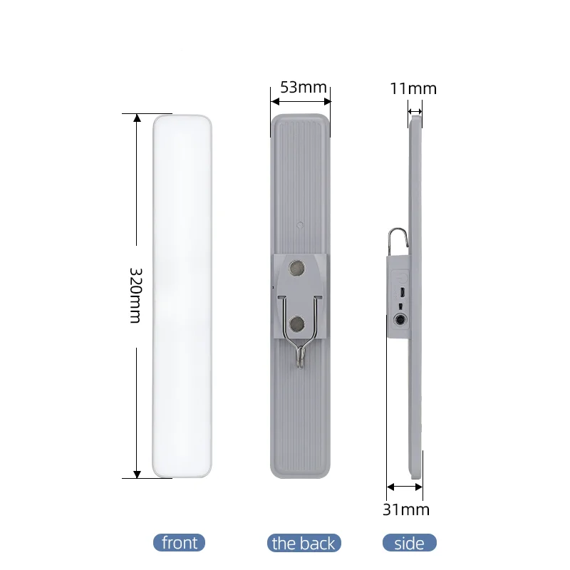 Kumandalı - Zaman - Işık Gücü Ayarlı Metal Askılı - Usb Şarjlı Lamba Fener 20SMD Led görsel 2