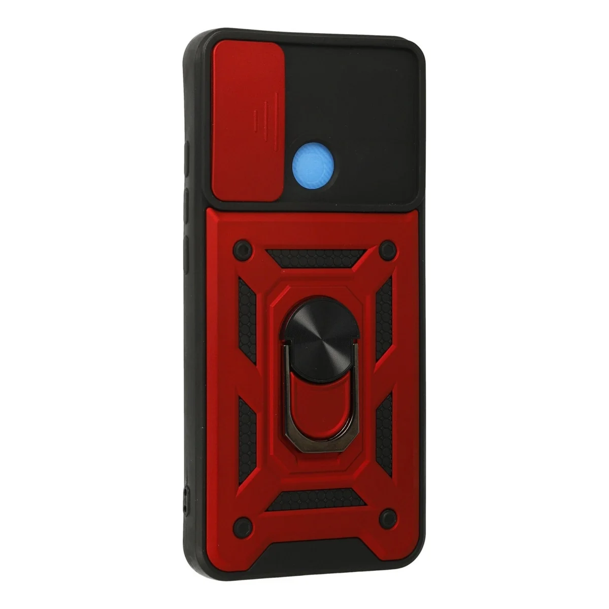 Xiao Red 9c Kılıf Pars Lens Yüzüklü Silikon - Kırmızı görsel 2