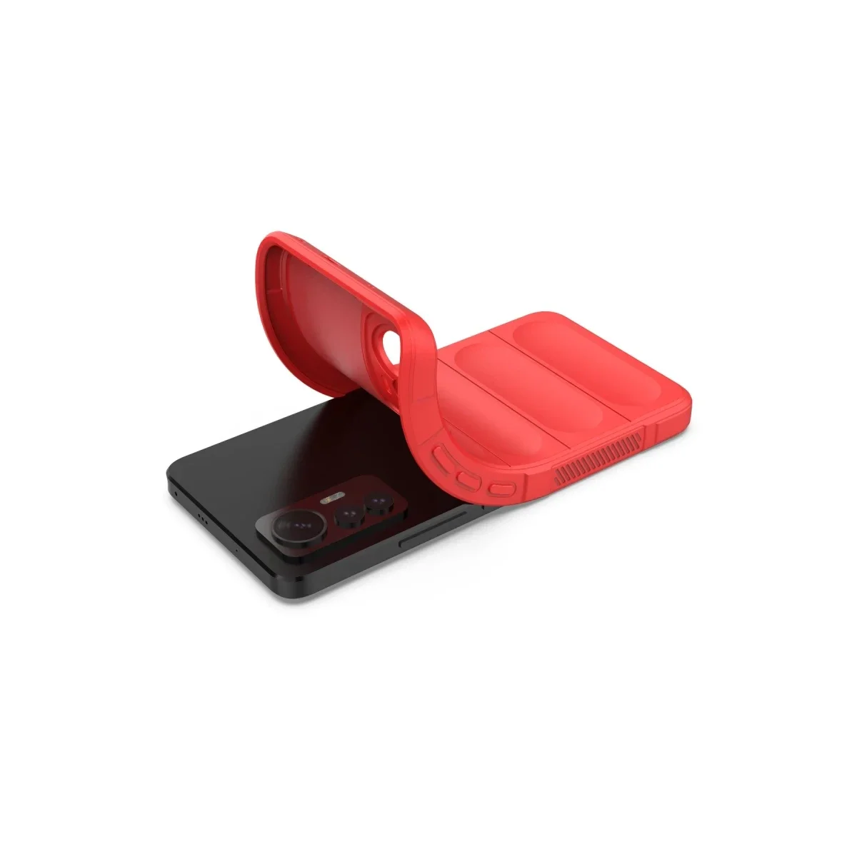 Xiaomi Mi 12 Lite Kılıf Optimum Silikon - Kırmızı görsel 4