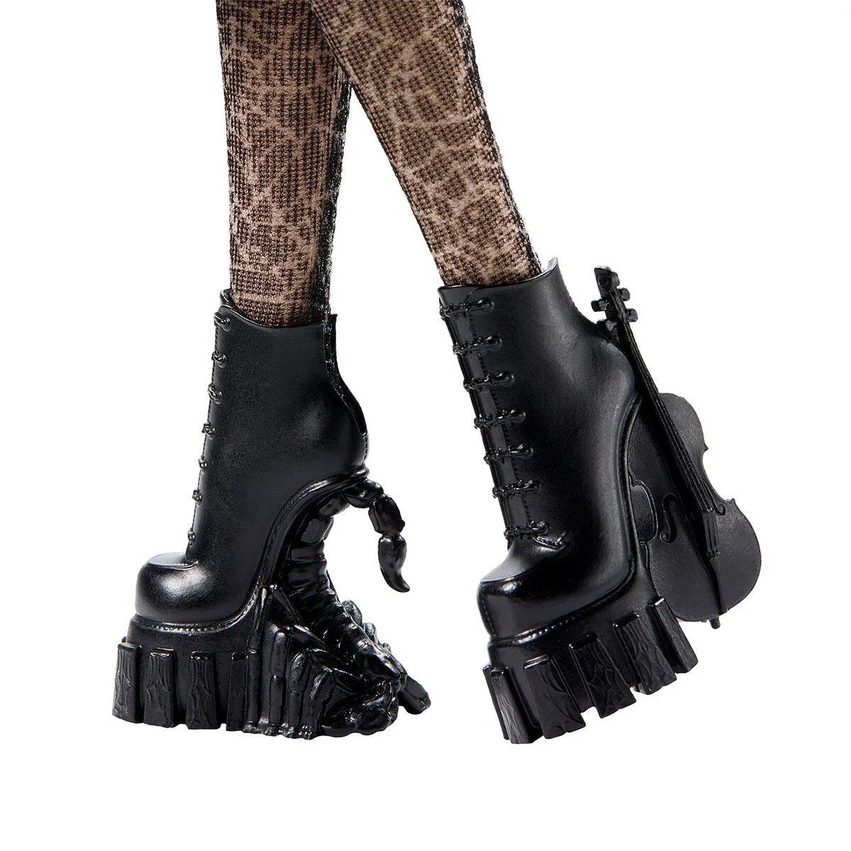 HXJ04 Monster High Wednesday Okul Üniformalı Bebek görsel 6