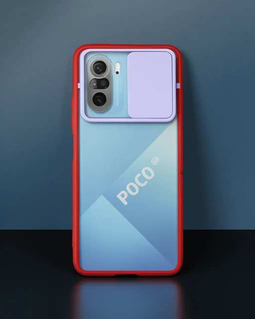 Xiaomi Poco F3 Kılıf Palm Buzlu Kamera Sürgülü Silikon - Lila