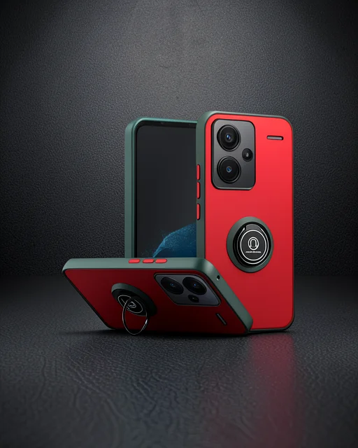 Xiaomi Redmi Note 13 Pro Plus Kılıf Montreal Yüzüklü Silikon Kapak - Yeşil