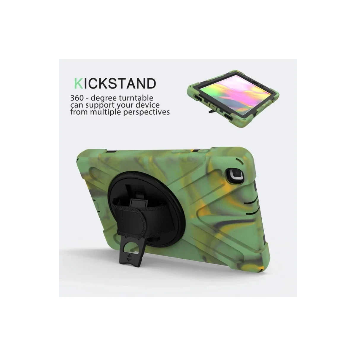Samsung Galaxy T290 Tab A 8 Kılıf Amazing Tablet Kapak - Kamuflaj görsel 2