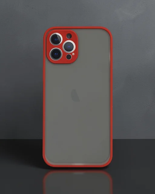 Apple İphone 12 Pro Max Kılıf Montreal Silikon Kapak - Kırmızı