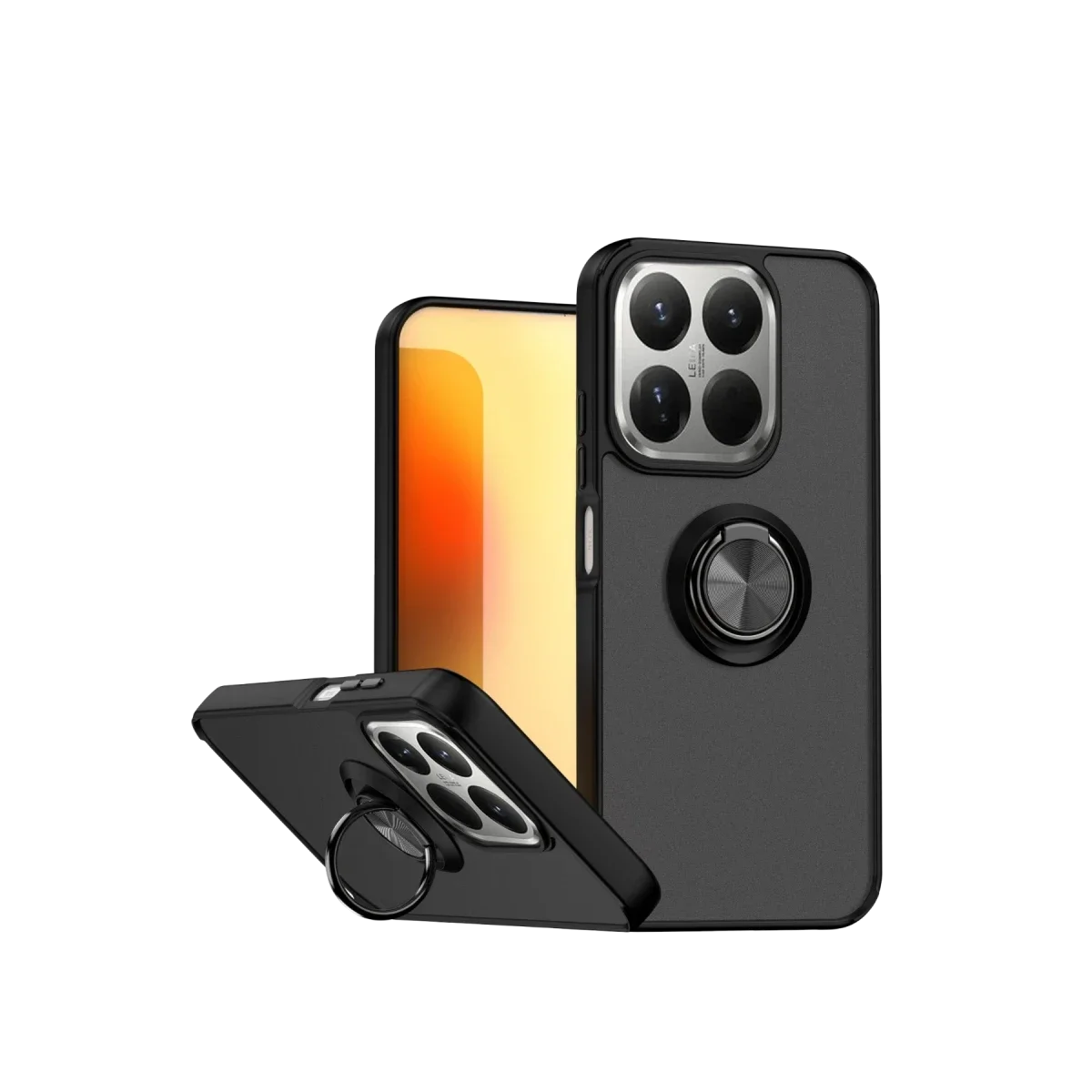 Xiaomi Mi 15T Montreal Yüzüklü Silikon Kapak - Siyah