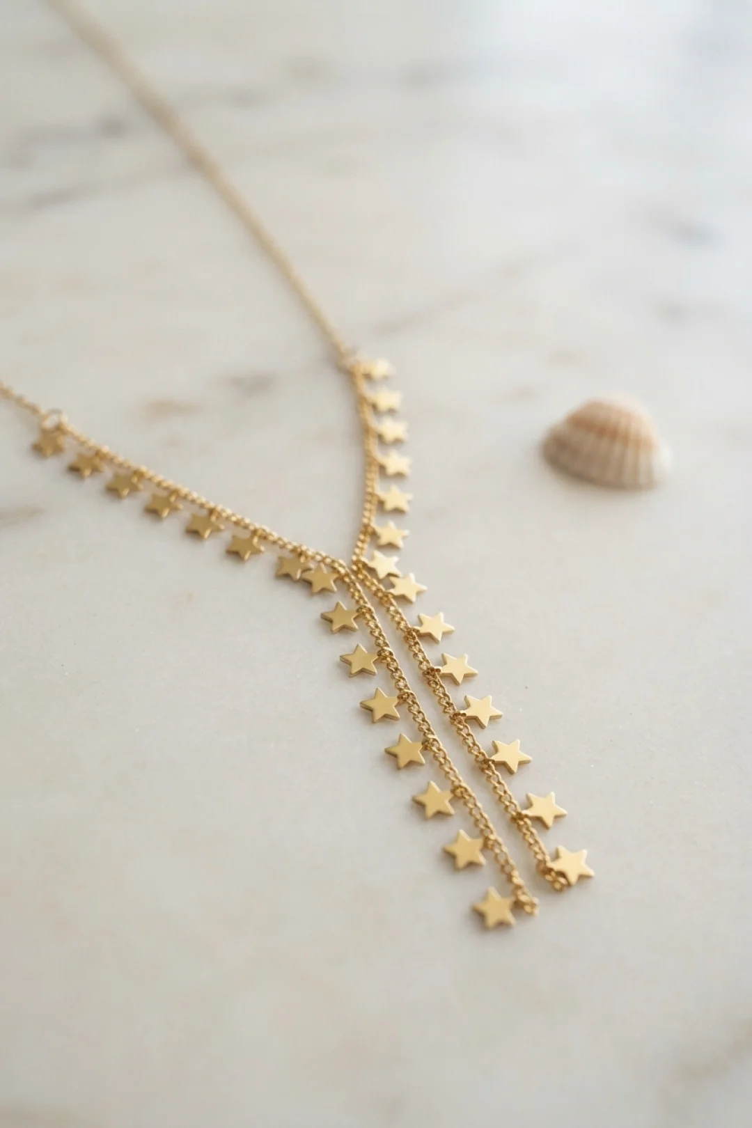 Gold Pirinç Yıldız Model Kadın Kolye