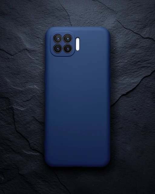 Oppo Reno 4 Lite Kılıf Nano İçi Kadife Silikon - Lacivert
