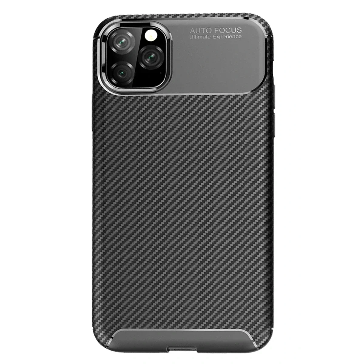 Apple iPhone 11 Pro Max Kılıf Auto Focus Karbon Kapak - Siyah görsel 3