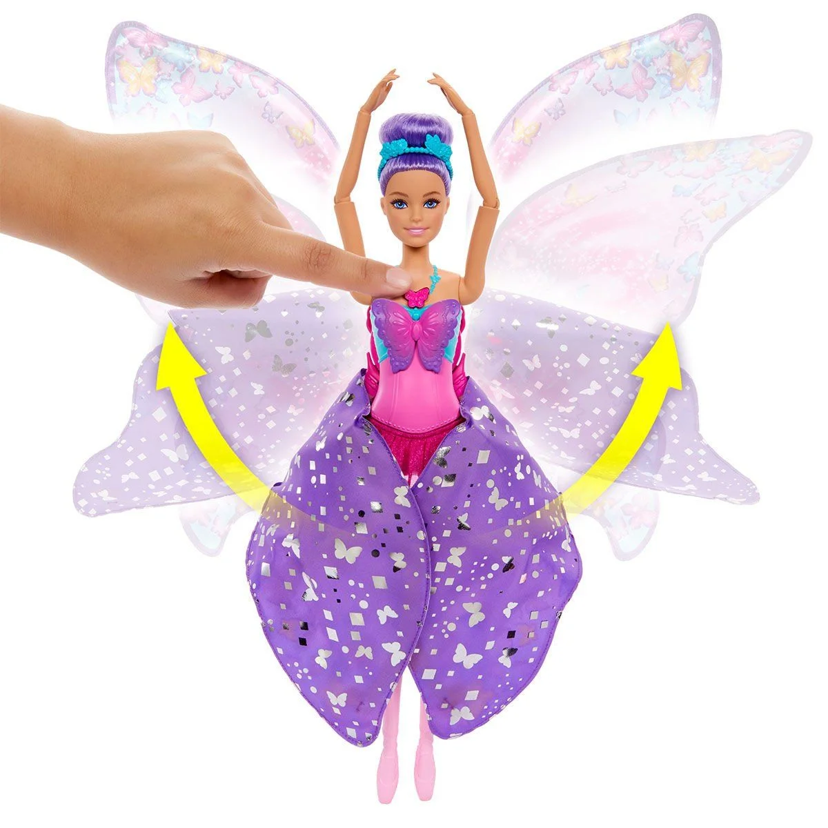 HXJ10 Barbie Kelebek Dansçı Bebek görsel 7