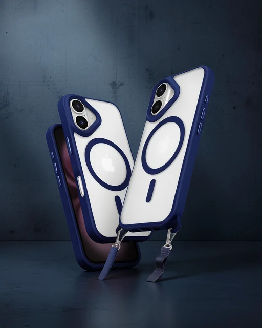 Apple İphone 16 Plus Kılıf Enka Magsafe Silikon Kılıf - Lacivert