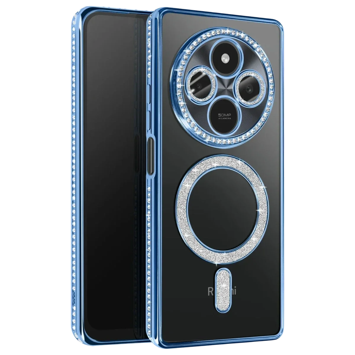 Xiaomi Redmi 14C Joke Simli Magneticsafe Kılıf - Mavi