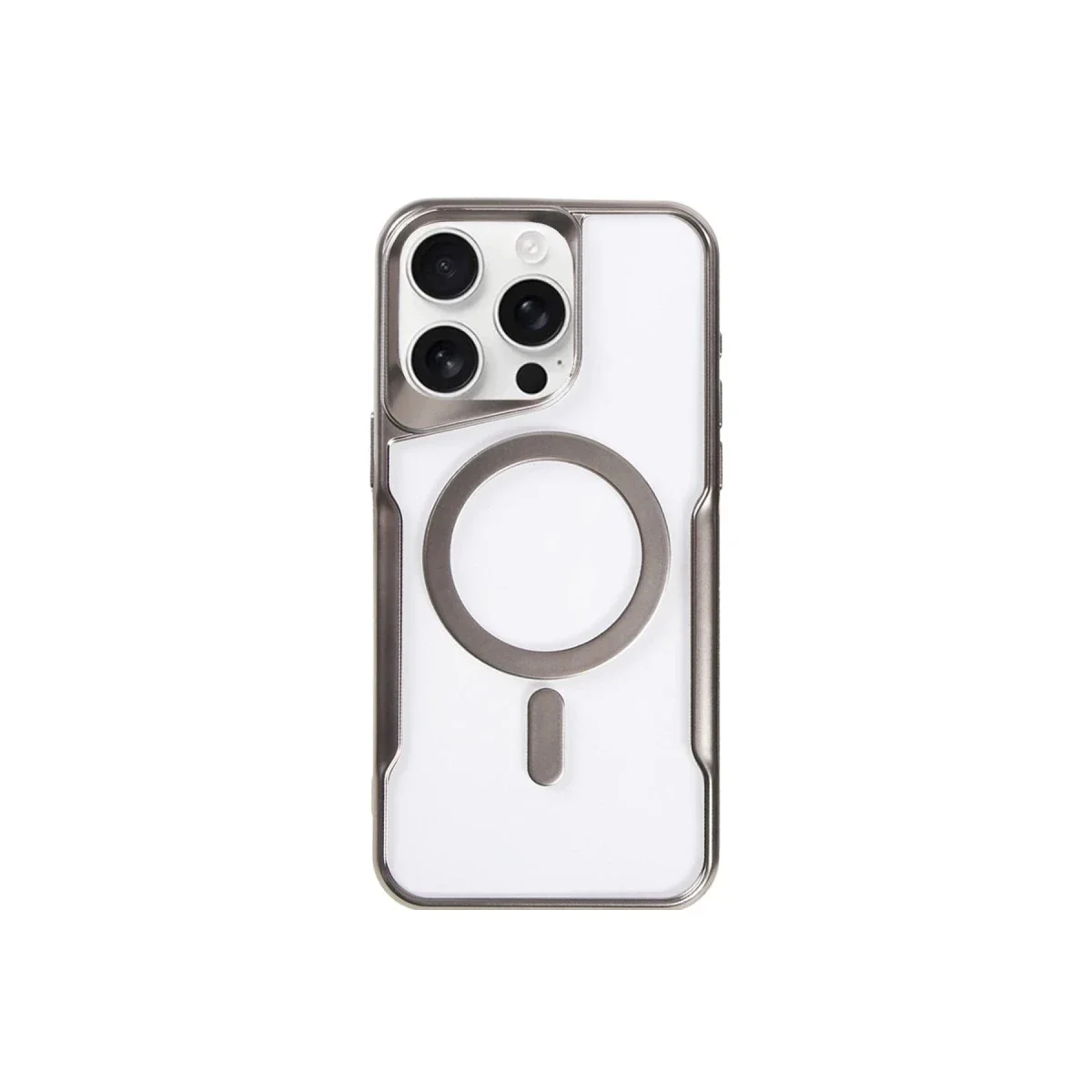 Apple iPhone 11 Pro Max Kılıf Boyi Magsafe Silikon Kapak - Titan Gri
