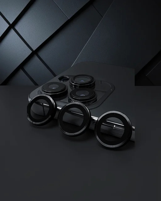 Apple İphone 15 Pro Raze Metal Kamera Lens - Siyah