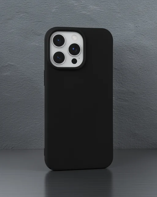 Apple İphone 15 Pro Max Kılıf Nano İçi Kadife Silikon - Siyah