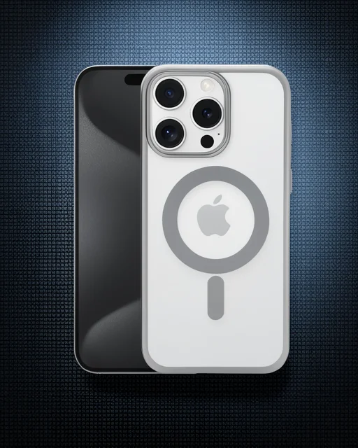 Apple İphone 15 Pro Kılıf Erozi Magsafe Kapak - Gümüş