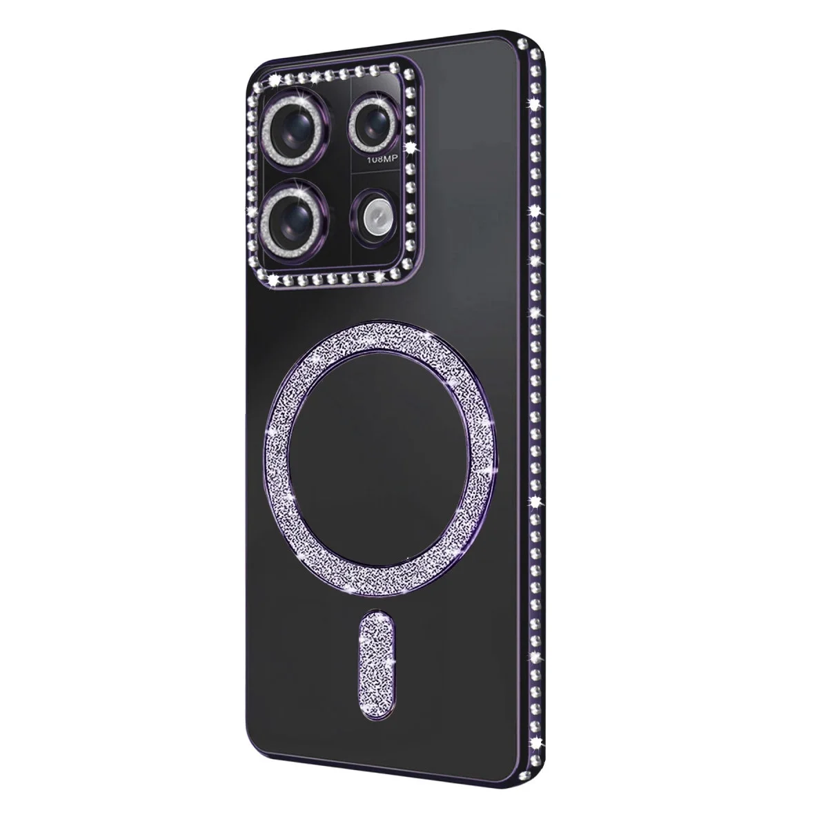 Xiao Red Note 13 Pro 4g Joke Simli Magneticsafe Kılıf - Derin Mor görsel 3