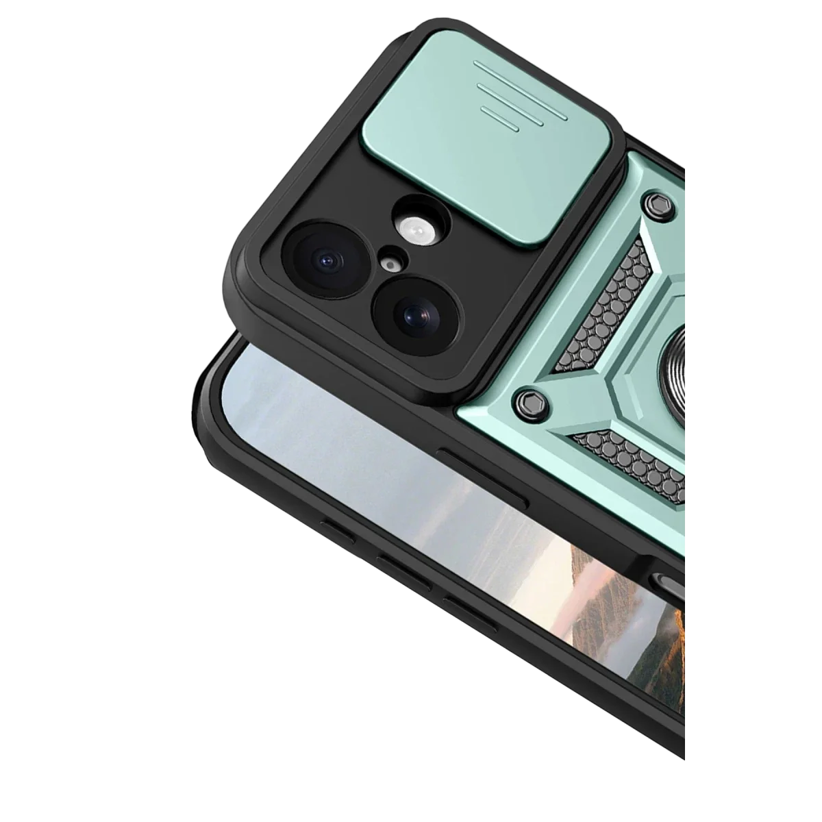 Apple iPhone 17 Pars Lens Yüzüklü Silikon - Yeşil görsel 3