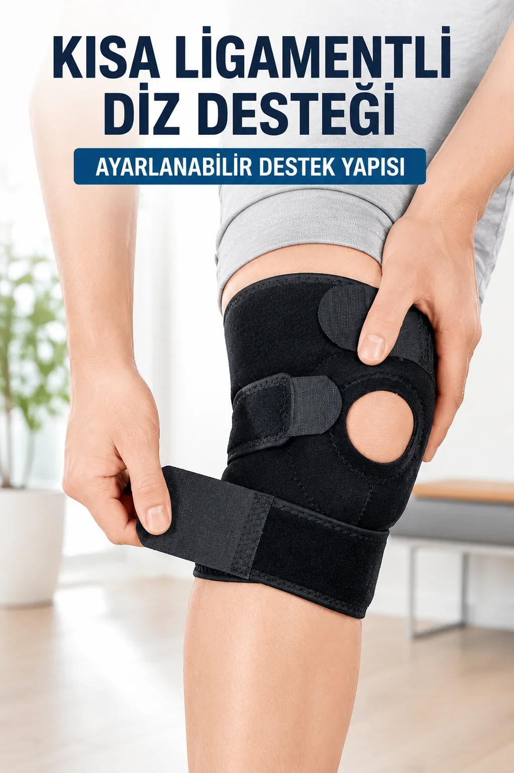 Ayarlanabilir Kısa Ligamentli Dizlik Açık Diz Kapağı Spor ve Günlük Kullanım